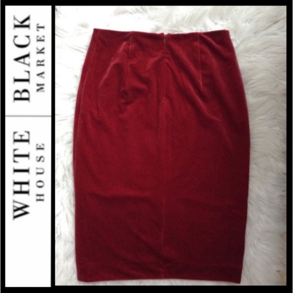 NWOT WHBM Velvet Pencil Skirt - Picture 4 of 4
